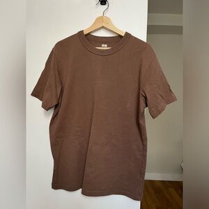 Lemaire x Uniqlo U Brown Short Sleeve Crewneck Tee Shirt L